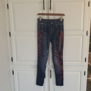 Leggings, Jean Look, Size M,